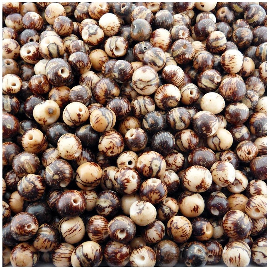 Semente De Açaí Natural Rajado 8mm 100 Peças - Artesanato Bijuterias Pulseiras