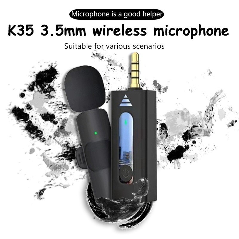 Microfone Lapela S/ Fio K35 3.5mm Plug And Play 5v 60mah