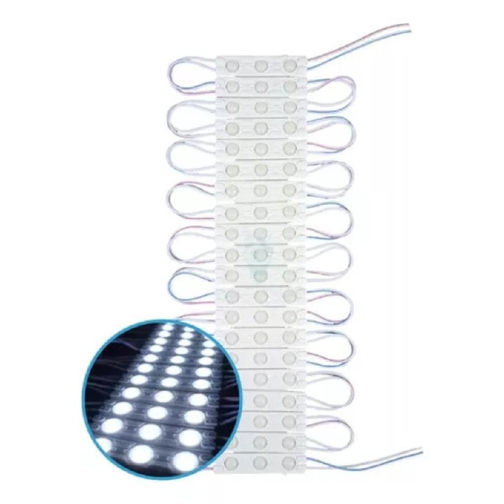 Kit 20 Módulos de Led 3 Leds Branco Frio 3W IP67 3030 | Shopee Brasil