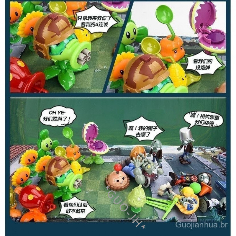 Plantas a granel vs. Bonecas da Série Zombies Toys Hard Gum Plants