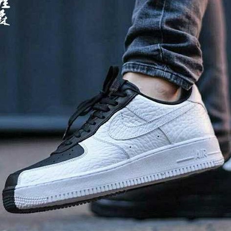 Envio Imediato NIKE AIR FORCE 1 AF1 Low Cano Preto Branco Tai Chi Yin Yang Sapatos Masculinos Em Relevo 905345-004