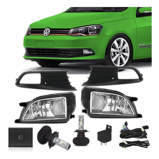 Kit Farol De Neblina Gol/ Voyage G6 Mold Preta + Ultra-led