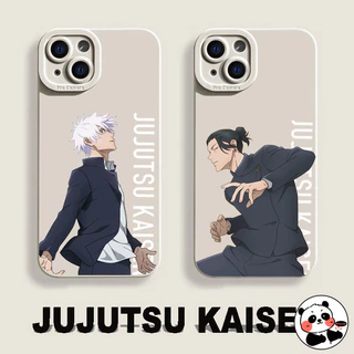 Capa De Jujutsu Kaisen Para iPhone 15 14 Plus 13 12 Mini 11 Pro Max XR XS X 8 7 SE 2022 2020 Anime Fofo Satoru Gojo Geto Suguru Proteção Da Lente TPU Macia Telefone