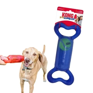 Kong Jumbler Tug Brinquedo Cabo de Guerra Para Caes Com Bolinha Tamanho M/G Cor Azul