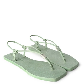 Rasteira POP Menta Glitter com Passador Metalizado 10020.02_16