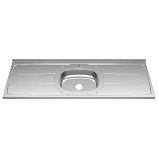 Pia de cozinha de 150cmx53cm Concretada e Escorredor Plus 30