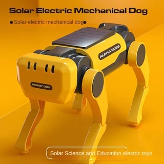 Robô Educacional Solar Elétrico Robô Cãozinho Crianças Montando Brinquedos Robô Educacional Menino
