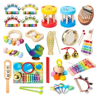 Toddler Instrumentos Musicais Instrumentos De Percussão De Madeira Brinquedo Pré-Escolar Educacional para Crianças Baby Instrument Brinquedos Musicais 5C1A