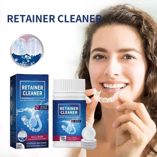 100 Tabs Pastilhas De Limpeza De Retentores De Dentadura Para E Aparelhos Dentários Remove Mau Odor Descoloração Manchas De cametybr