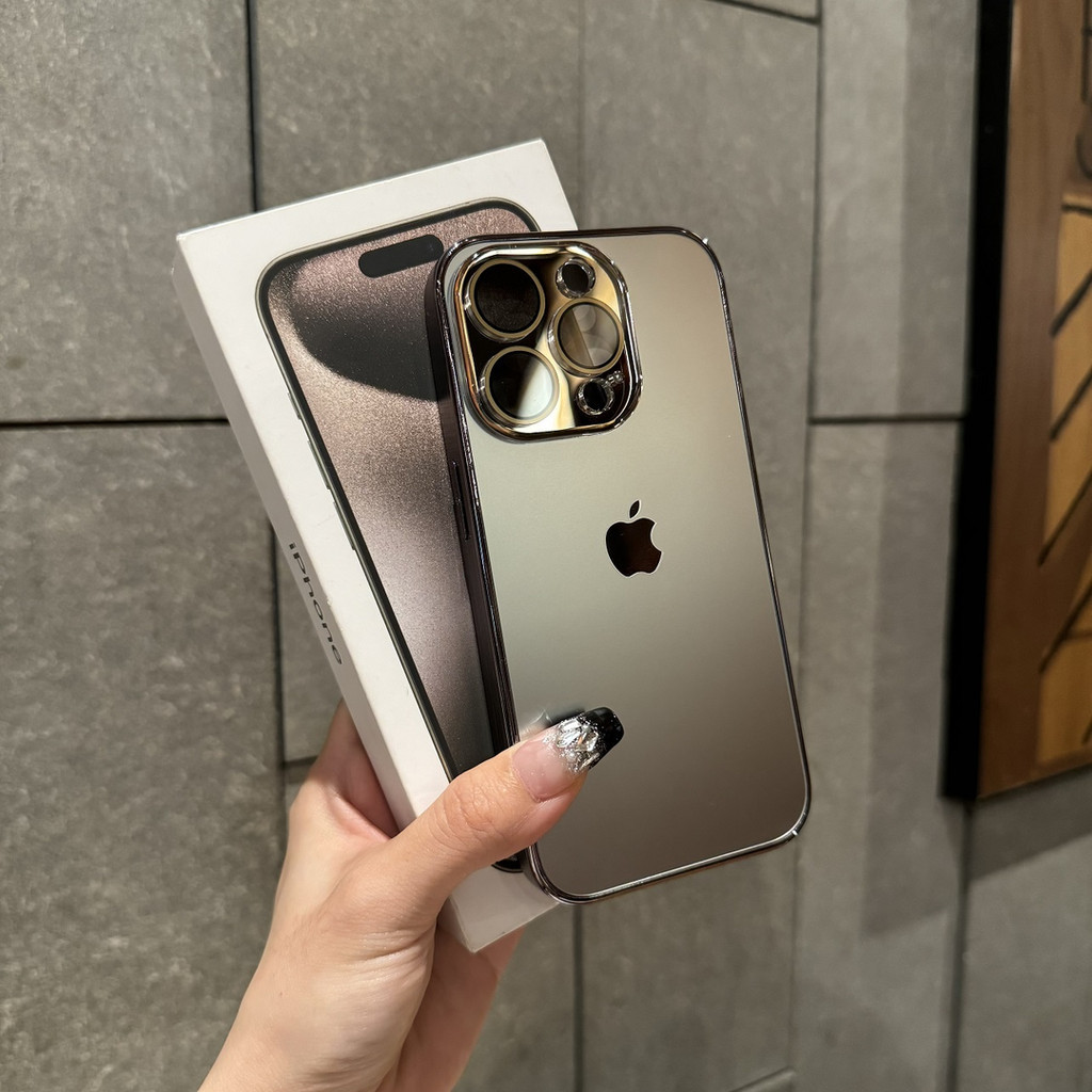 Nova Capa Original De Vidro Líquido Para iPhone 15 14 13 12 11 Pro Max Frosted Case , Óleo E Resistente A Arranhões