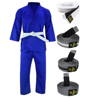 Kimono Infantil Jiu Jitsu Brim AZUL Xgear + Faixa IBJJF