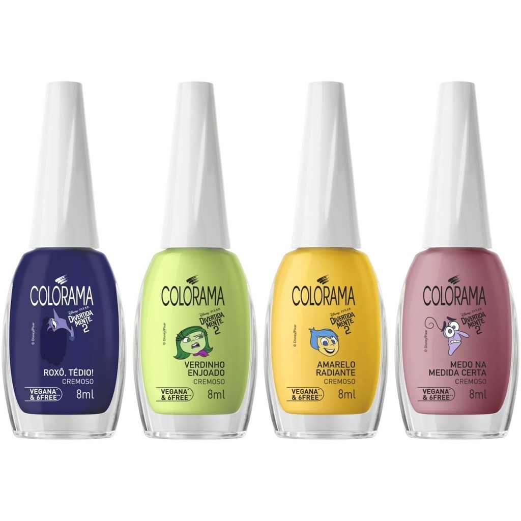 Kit Esmalte Divertida Mente Colorama 4 Cores Lançamento | Shopee Brasil