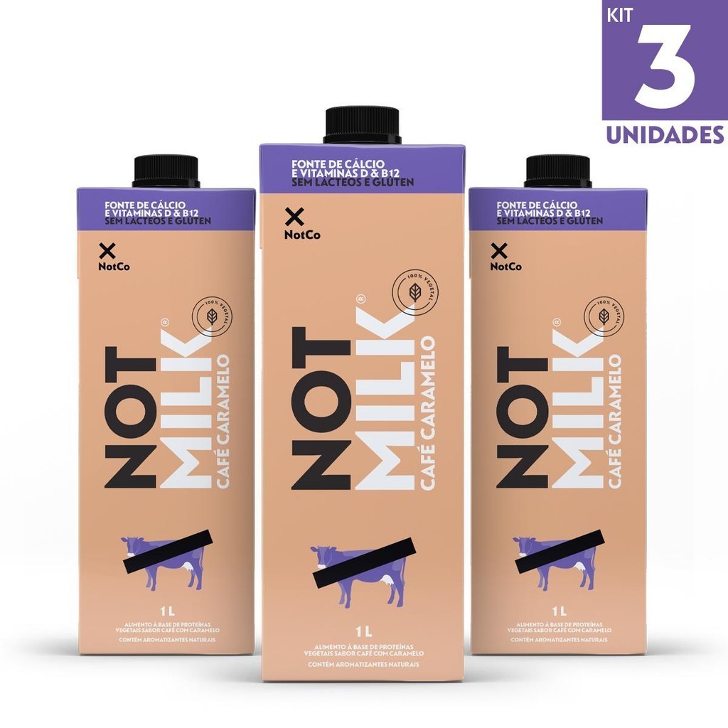 Kit 3x Bebida Vegetal NotCo NotMilk Cafe Caramelo 1L | Shopee Brasil