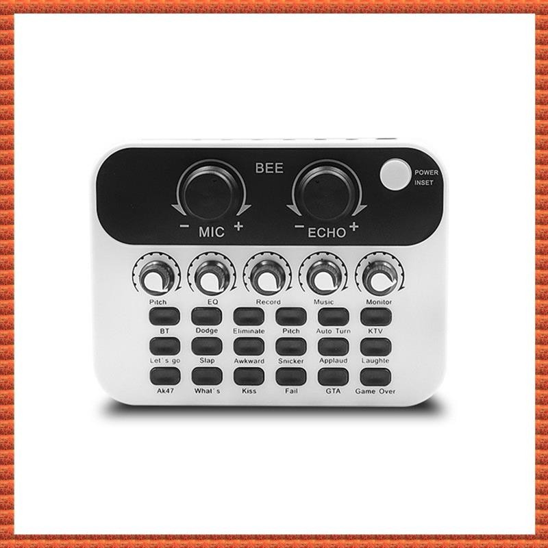 (Z A V C) Placa De Som Viva V8 Mini Interface De Áudio Misturador De Podcast Adequado Para PC Efeitos De Gravação De Radiodifusão De Telefone , Fácil De Usar Belas Artesanato