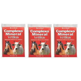 Complexo Mineral 3 Kg - Vetbras Suplementos Cavalos Bovinos