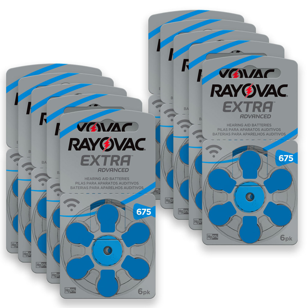 60 Batterie Per Apparecchio Acustico EverActive Size 675 - Zinco Aria PR44 1,45V