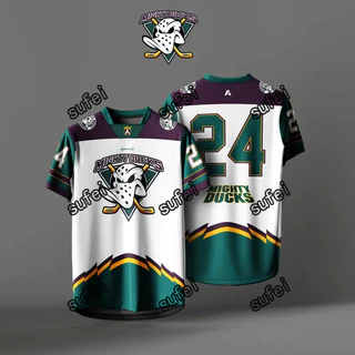 sufei NFL PREMIUM Jersey MIGHTY DUCKS ICE HOCKEY Branco LYCRA 280 GSM Secagem Rápida Esporte 2024 Choii Baju Camiseta Personalizada Lelaki Tailândia
