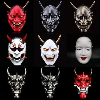 Máscara de Prajna Homem Terror japonês Ghost Samurai Cara Tengu Naruto Japão Banno Máscara COS adereços