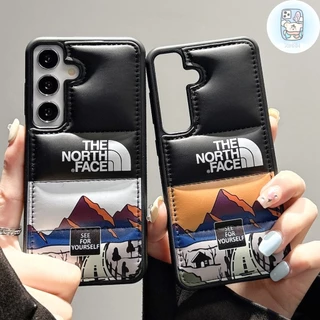 Moda Snow Mountain North Face Norte Caixa Adequada Para Samsung Galaxy S22 S23 S24 Plus S24 S23 S22 Ultra Novo Casal Capa De Telefone De Proteção Contra Queda