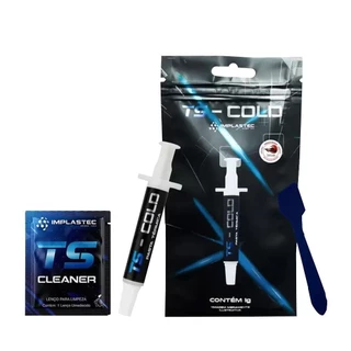 PASTA TERMICA IMPLASTEC TS COLD 1G COM ESPATULA E SACHE DE ALTISSIMO DESEMPENHO