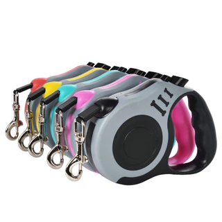 Holapet 3m 5m Trela Para Cães Pequenos Gato Nylon Retráctil Roleta Automática De Tração Extensível Corda Cachorro Andando Pug Suprimentos