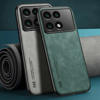 Capa De Couro PU De Luxo Para Xiaomi Poco X6 Pro Magnética Carro Proteção De Silicone Telefone X5 X4 5G