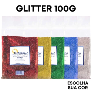 Glitter E Brocal Metalico Colorido Em Pó 100g Escolha Sua Cor Decoração De Unhas E Maquiagem