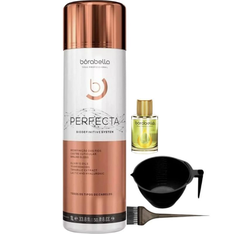 Kit De Lissage Brésilien Borabela Perfecta - Sans Formol - Avec Kératine Et Huile D'argan - 100ml