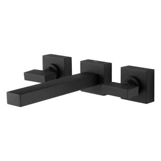 Misturador Para Lavatório De Parede Horus 450 Preto Fosco Fani em Oferta na Shopee