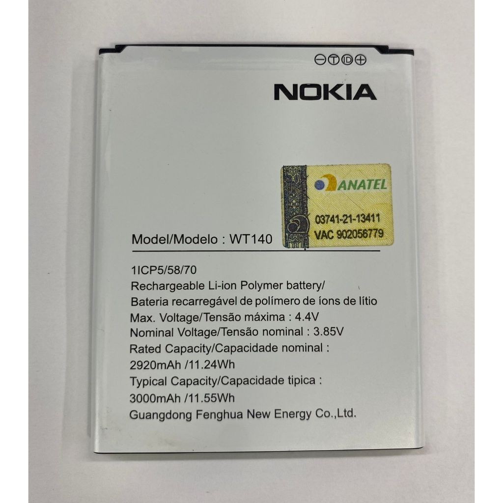 Bateria Original para Nokia C01 PLUS, 3000mAh, WT140 | Shopee Brasil