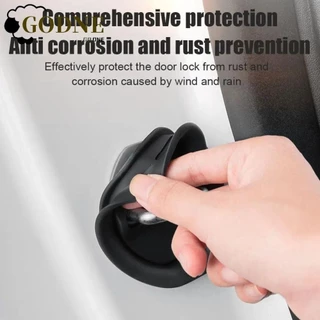 GODNESSFO 4pcs Tampa Da Fechadura Porta Do Carro , Amortecedor De Choque De Silicone Durável , Proteção Preta De Alta Qualidade Para Tesla Modelo 3 Y