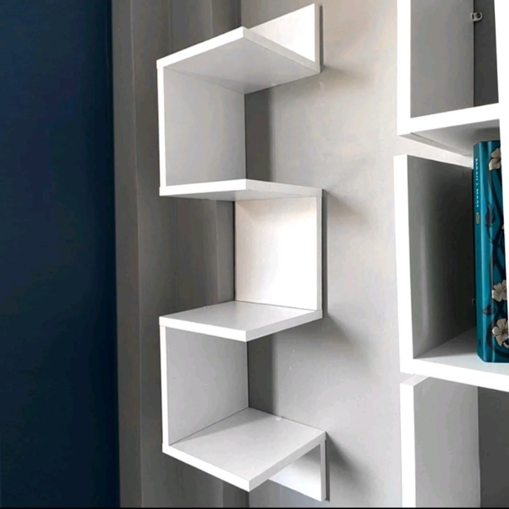 Prateleira Nicho de Canto Modular Flutuante Branca. O MELHOR ACABAMENTO DA SHOPEE!!