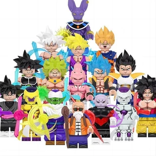 Bola de Anime Dragão Filho Goku Super Saiyan Vegeta Broly Blocos de Construção Minifigura Brinquedos