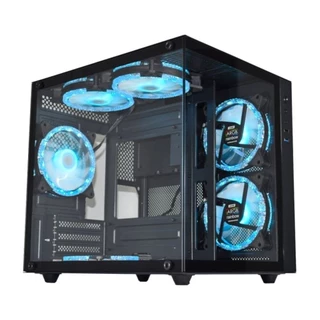 Gabinete Gamer K-mex Aquário Micro CG-02SB Micro Atx s/ Fans