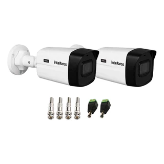 Kit 2 Câmeras Intelbras VHD 5830 B 4K 8MP HDCVI Lente 2.8mm Infravermelho 30 Metros + Conectores