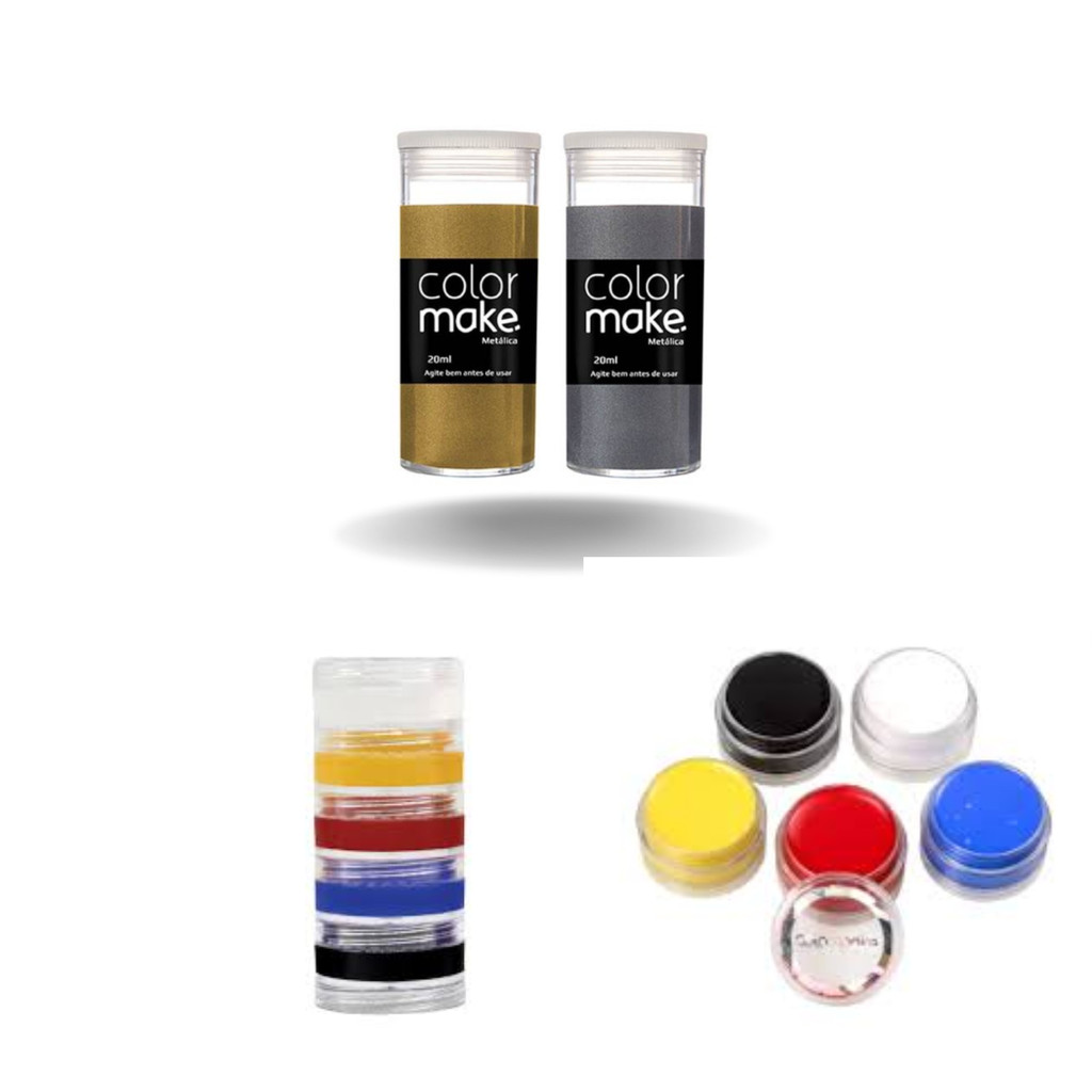 Tinta Metálica Maquiagem Artística Maquiagem Estátua, Corpo+ torre 5 cores 4g