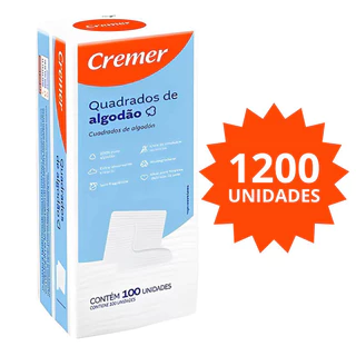 Kit 12 Algodão Quadrado Cremer 100 und Cada