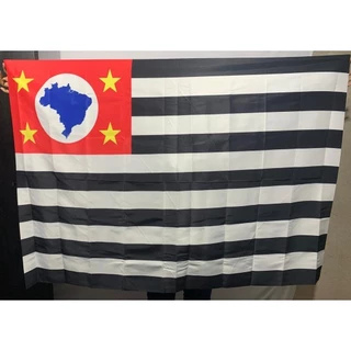 Bandeira Estado De São Paulo 140cm x 100cm Tecido Em Poliéster Alta Qualidade