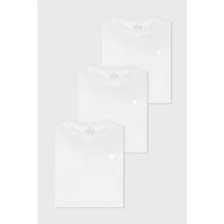 Kit 3 Camisetas Masculinas Algodão Polo Wear Branco