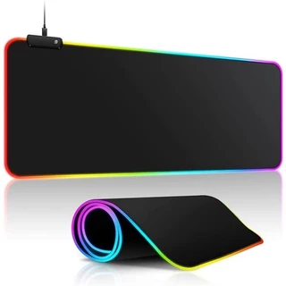 Mouse Pad Gamer Grande Speed Borda Led 7 Cores Rgb Impermeável 300mm X 800mm SBD-H