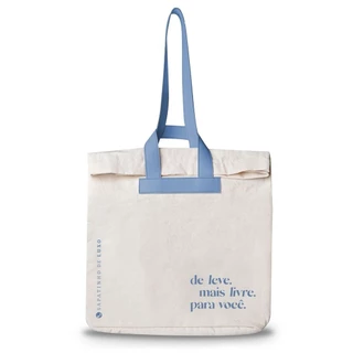 Ecobag - De Leve, mais livre, pra você. Alça Azul