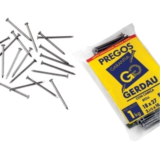 Prego Gerdau com Cabeça 18x27 1kg - Embalagem com 20 Unidades em Oferta na Shopee