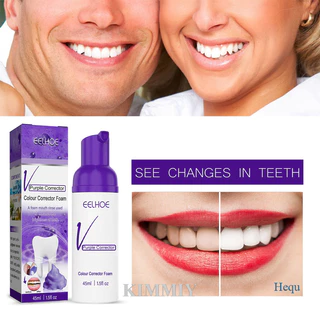 KIMMIY V34 Espuma Corretora De Cor , Pasta De Dental Dente Roxa Para Branqueamento Dentário , Gengivas De Limpeza Profunda , Remoção De Manchas