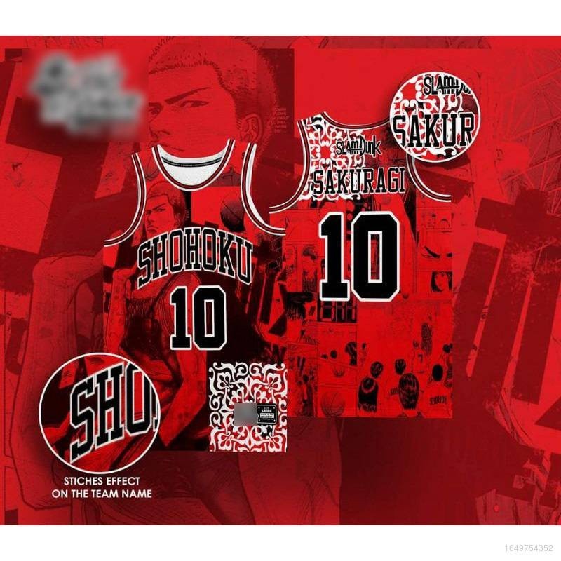 ACE N-BA Jersey SLUMDUNK SHOHOKU SAKURAGI HG Camisa De Basquete Colete Esporte Unissex Plus Size l