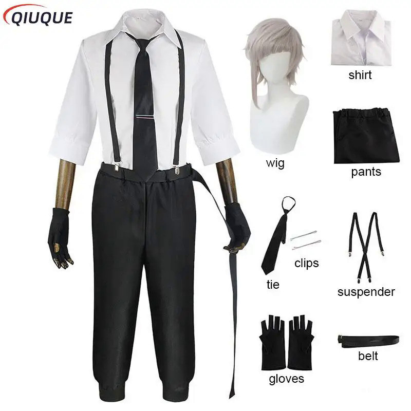 Atsushi Nakajima Cosplay Fantasias De Peruca Anime Uniformes Unisexo