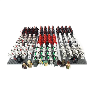 Compatível com Lego Star Wars Minifigures Clone Corps Carolina Storm White Soldiers Minifigures Black Samurai Building Block Man