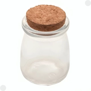 Pote de Vidro com Tampa de Rolha Saleiro Porta condimento 150ml - Yoss