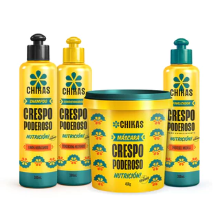 Shampoo, Condicionador 300mL, Máscara 450g e Finalizador 300mL Crespo Poderoso