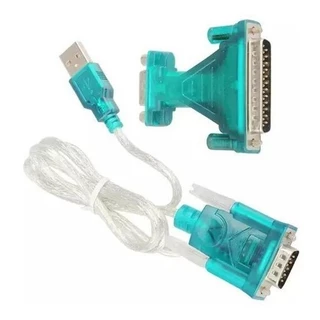 Cabo Serial Conversor Usb 2.0 Rs232 Macho + Adaptador Db25 Envio Rápido