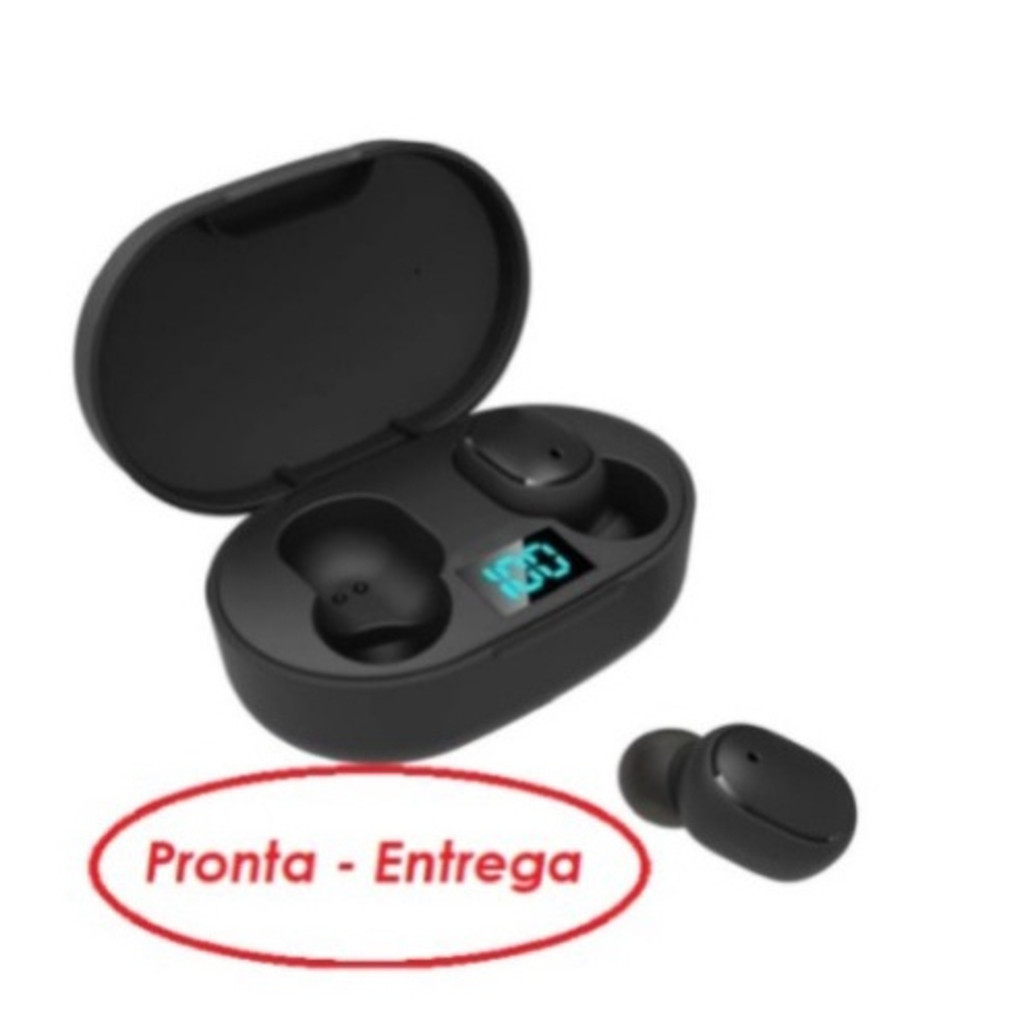 Fone De Ouvido Sem Fio E6s Bluetooth 5.0 Tws Preto